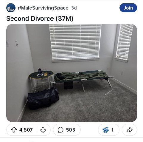 r/MaleSurvivingSpace Second Divorce 4} 4,807 505 1