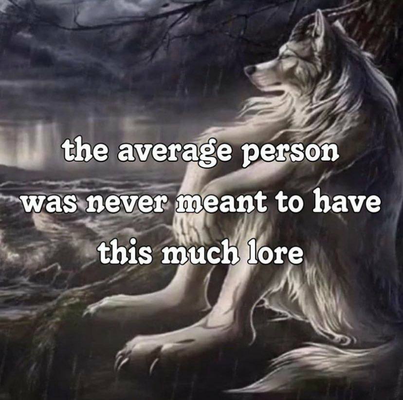 the average person was never meant to have this muchjlore