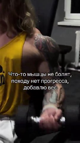 Что-томышцы не болят» походу нет прогресса, = ‘добавлю вес вот теперь приемлемо