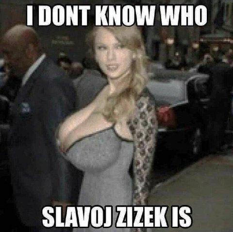 DONT KNOW WHO ZIZEK IS