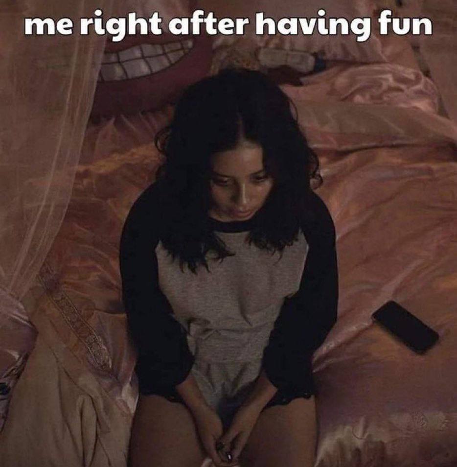 me right after having fun