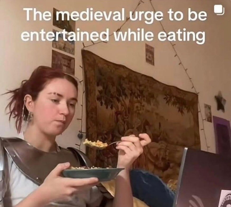 The medieval urge to be entertained while eating