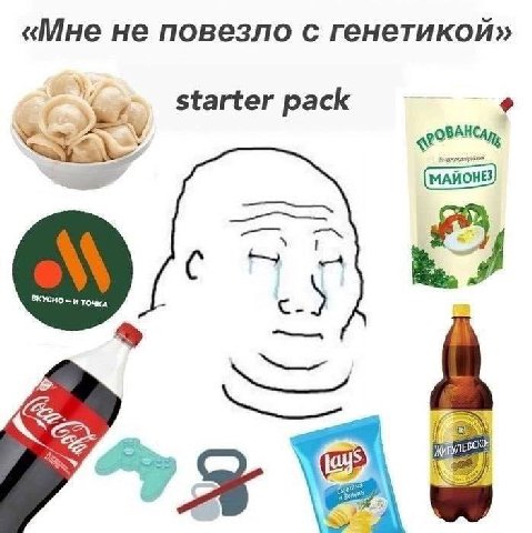 «Мне не повезло с генетикой» starter pack BKYCHO—H точк a