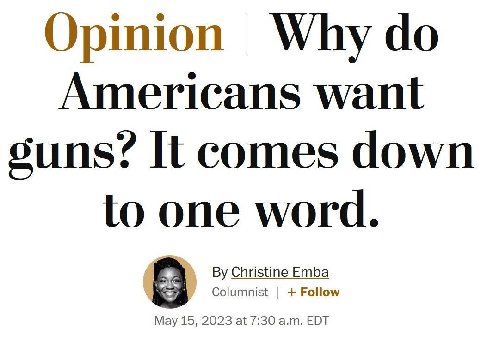 Opinion Why Americans want suns? It comes down to one word. Columnist Christine Emba Follow May 15, 2023 at 7:30 EDT