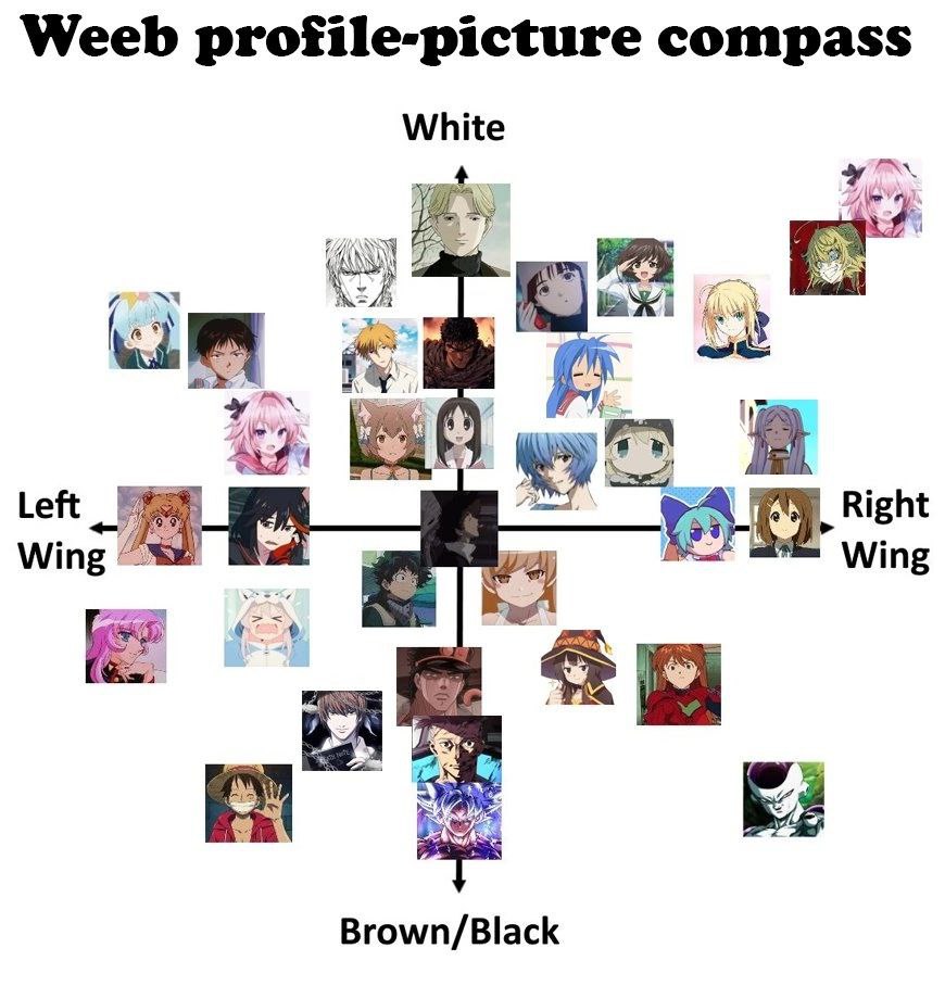 Weeb profile-picture compass White AN 9 8 у Left Right Wing Wing А Brown/Black