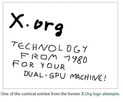 org OGY FROM 4 760 OR Убив One of the comical entries from the former X.Org logo