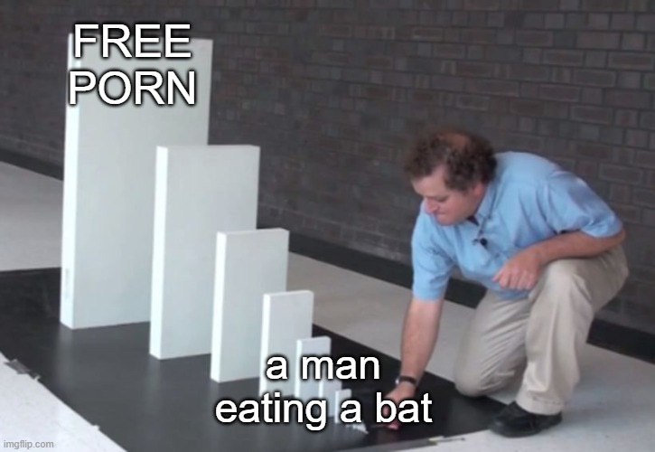 PORN a man eating bat