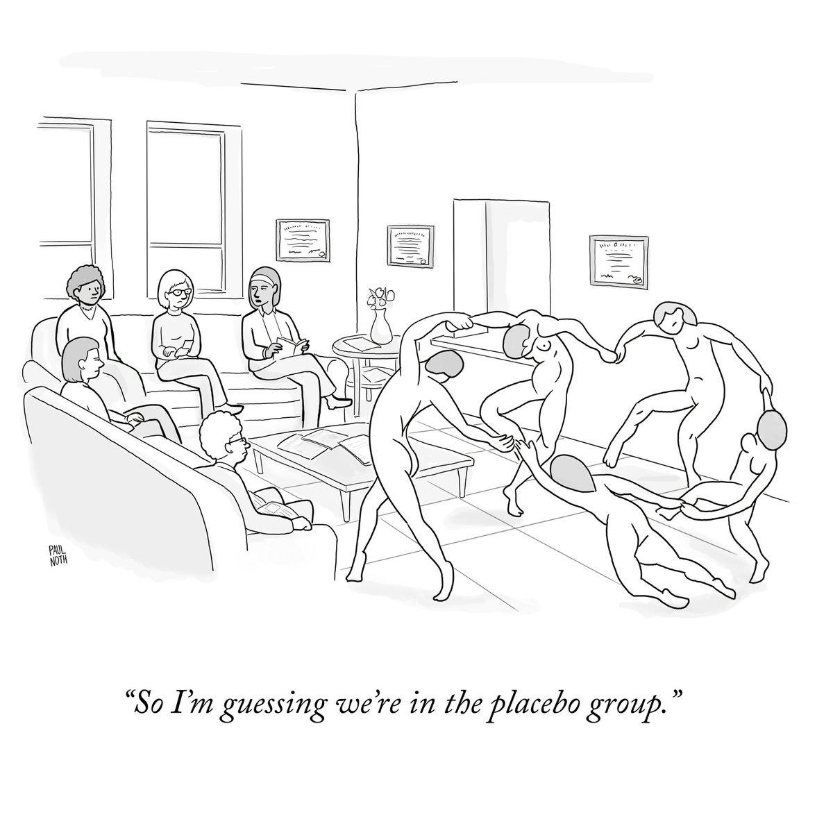 A “So guessing we're in the placebo group.”