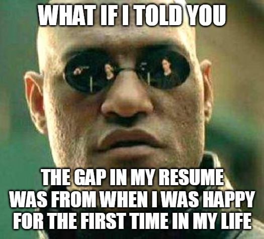 WHAT IF ТНЕВАР IN RESUME, WAS FROM WHEN WAS HAPPY FOR THE FIRST TIME IN MY
