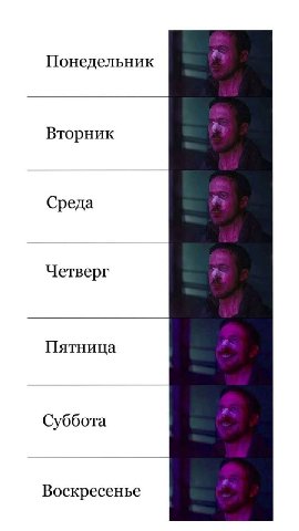 Понедельник Вторник Среда Четверг Пятница Суббота Воскресенье