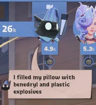 filled my pillow with benedryl and plastic explosives