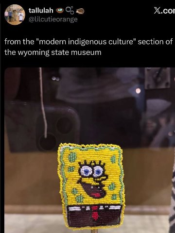 tallulah С> X.cor @lilcutieorange from the "modern indigenous culture" section of the wyoming state museum
