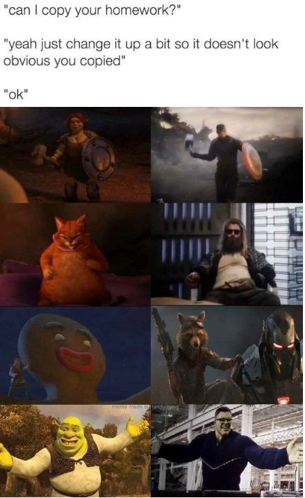 can copy your homework?" yeah just change it up a bit so it doesn't look obvious you copied