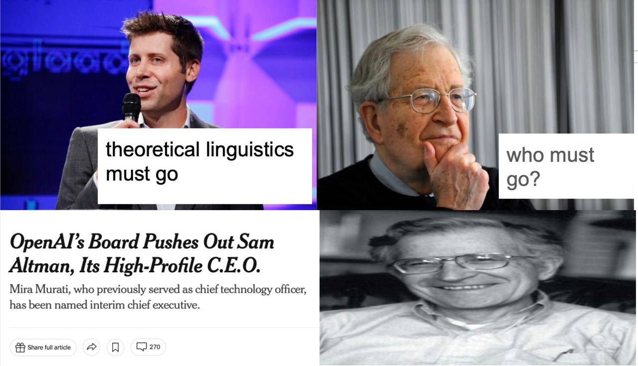 theoretical linguistics who must Board Pushes Out Sam Altman, Its High-Profile C.E.O. has been named interim chief executive. Mira Murati, who previously served as chief technology officer, Share full
