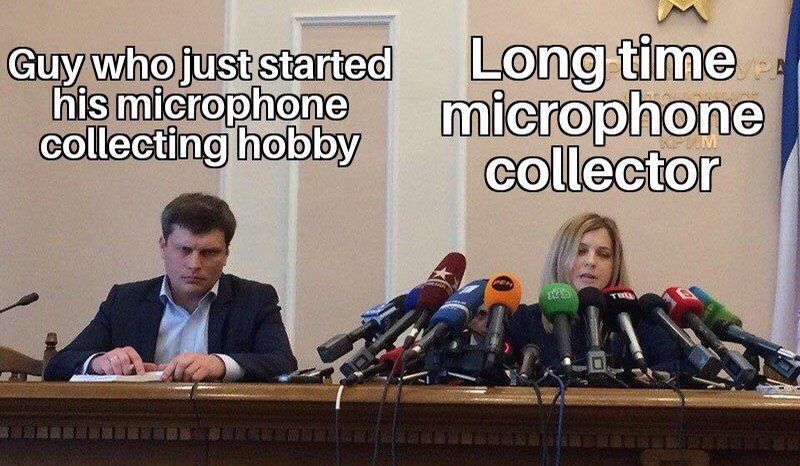 Guy who jus his microphone collecting hobby