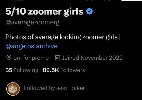 5/10 zoomer girls @averagezoomerg Photos of average looking zoomer girls @angelos archive for promo Joined November 2022 35 Following Followers Followed sean baker