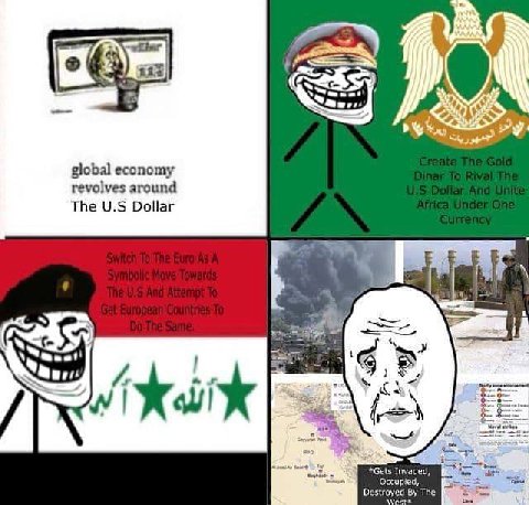 global economy revolves around The Dollar A С. iS i и 9 *Gets Invaded, Occupied, Destroyed’ The