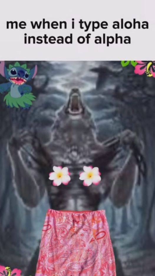 me when i type aloha instead of alpha
