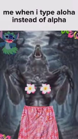 me when i type aloha instead of alpha
