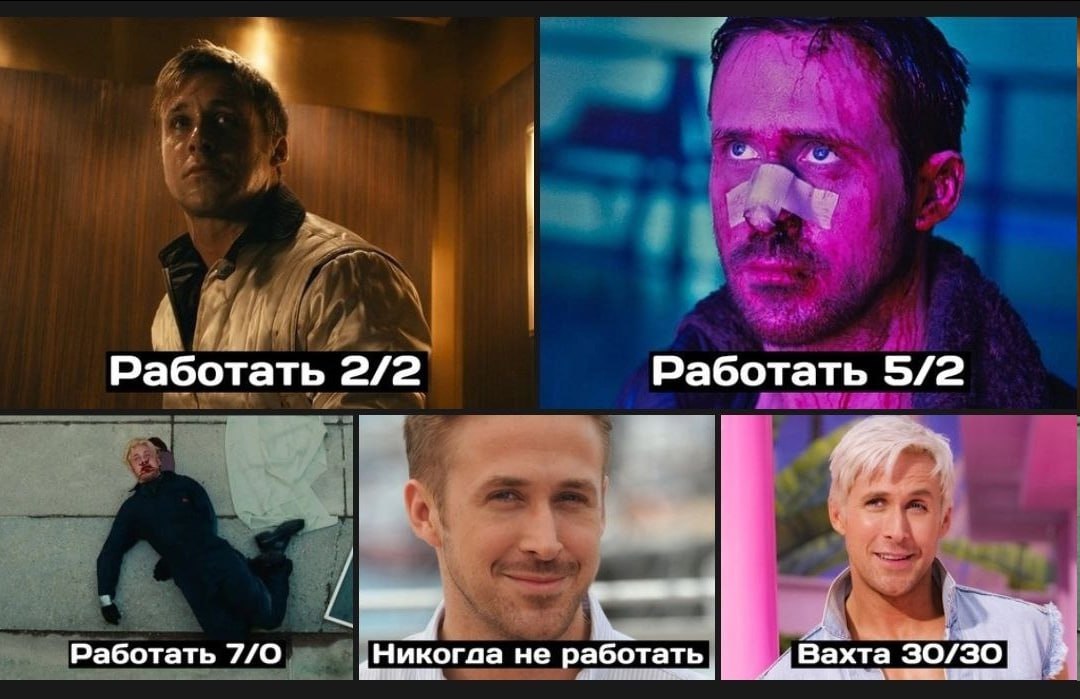 Работать 2/2 Работать 5/2 Работать 7/О «Никогда не работать, 30/30 4