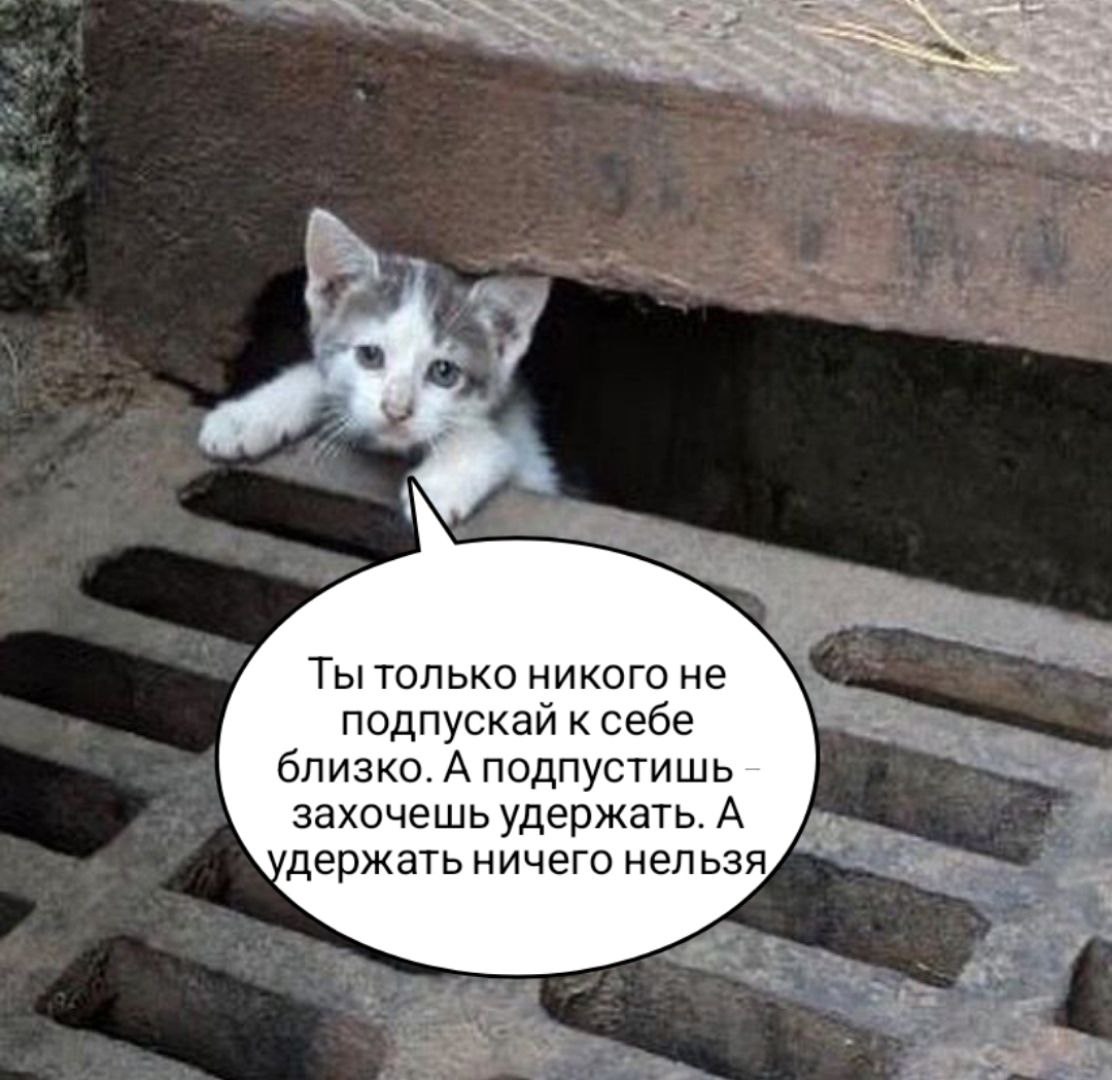 Ты только никого не подпускай к себе близко. А подпустишь захочешь удержать. А держать ничего нельзя