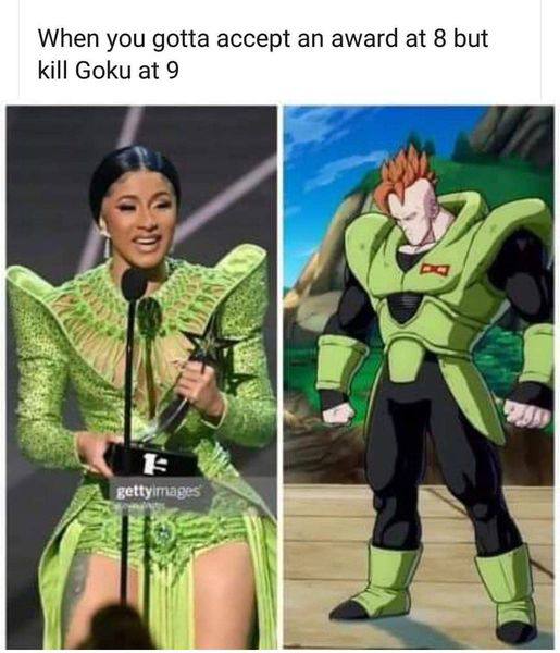 When you gotta accept an award at 8 but kill Goku at 9