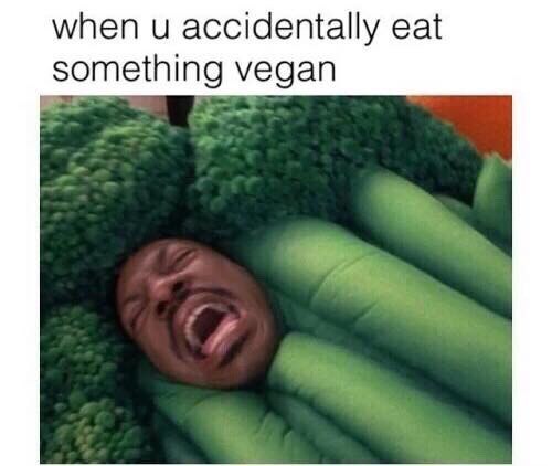 when и accidentally eat something vegan