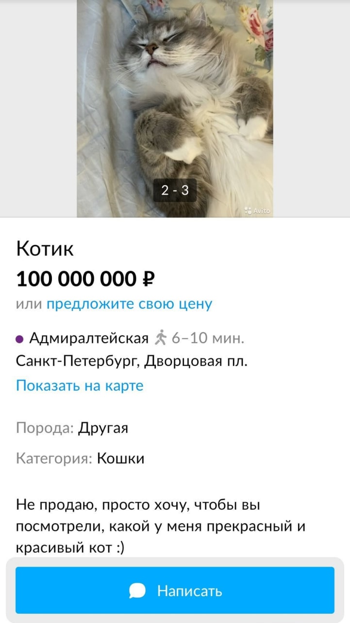 25% KOTUK 100 000 000 или предложите свою цену Адмиралтейская 6-10 мин. Санкт-Петербург, Дворцовая Показать на карте Порода: Другая Категория: Кошки Не продаю, просто хочу, чтобы вы посмотрели, какой 