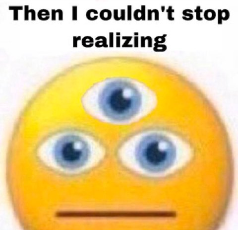 Then I couldn't stop realizing
