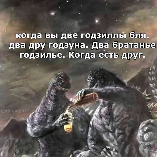 когда вы две годзиллы бля. два дру годзуна. Два братанье годзилье. Когда есть друг. у