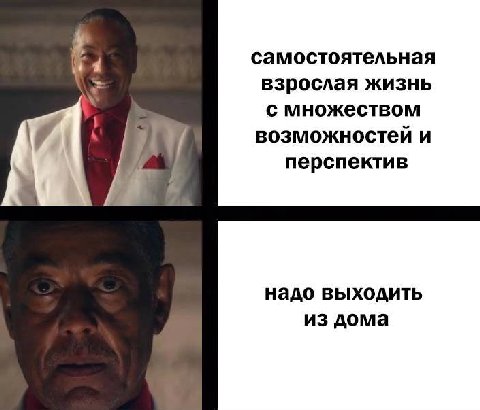 самостоятельная взрослая жизнь с множеством возможностей и перспектив надо выходить из дома