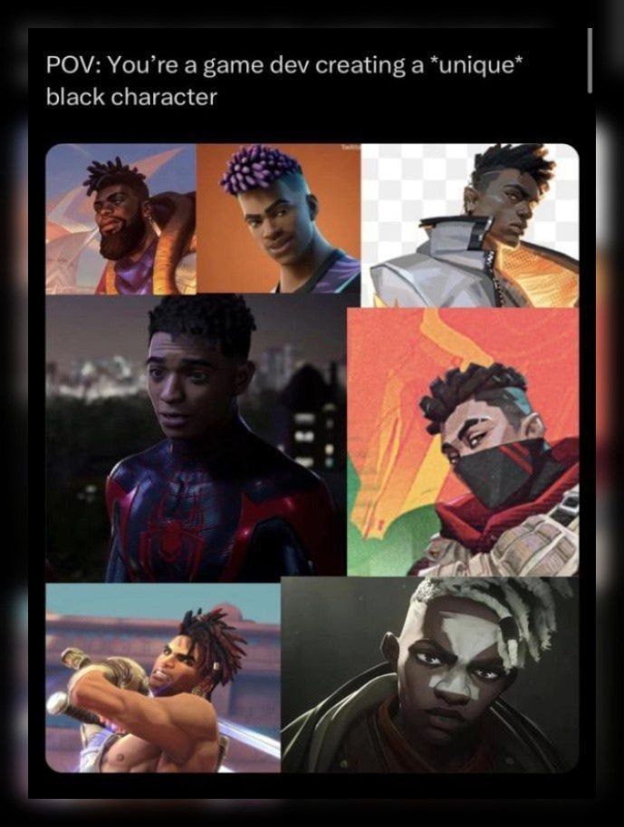 POV: You’re a game dev creating a black character 4’ be