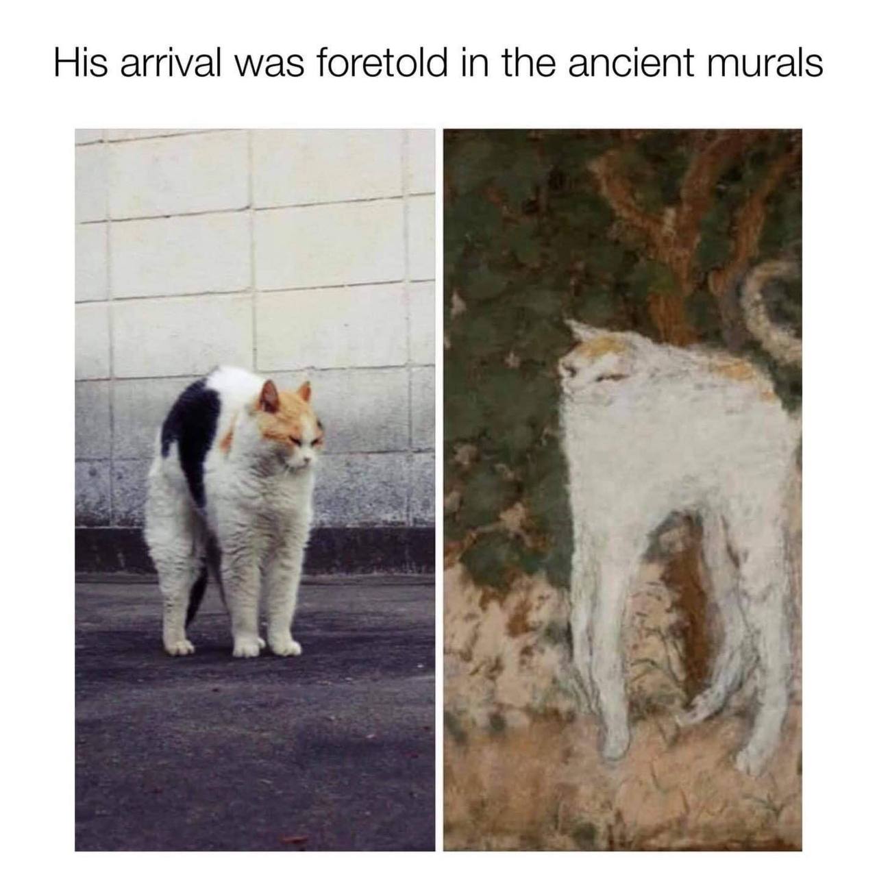 His arrival was foretold in the ancient murals