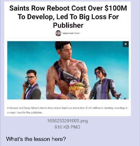 Saints Row Reboot Cost Over To Develop, Led To Big Loss For Publisher Muhammad Ali Bari в Embracer and Deep Silver's Saints Row reboot had cost more than $100 million to develop, resulting in a major 