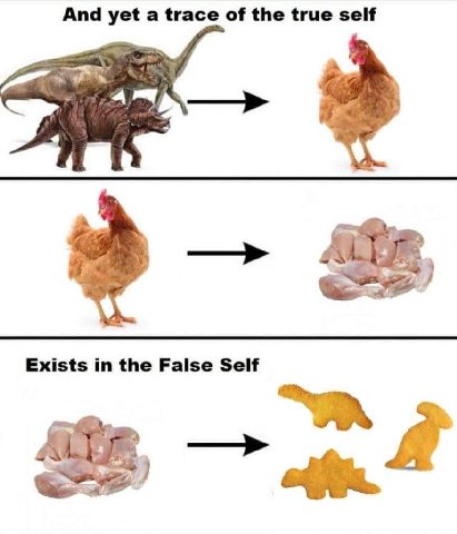 And yet а trace of the true self Exists in the False Self