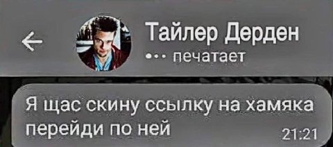 Тайлер Дерден я печатает Я щас скину ссылку на хамяка перейди по ней 21:21