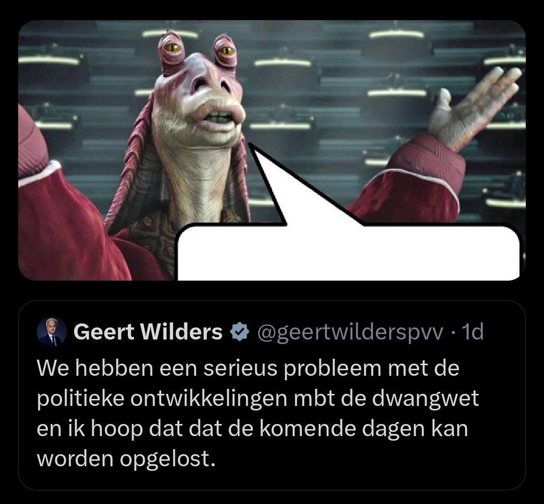и Geert Wilders We hebben serieus probleem met politieke ontwikkelingen mbt dwangwet hoop dat dat komende dagen kan worden opgelost.