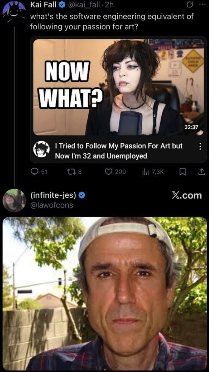Kai Fall what's the software equivalent of your passion tor art? NOW -WHAT Tried to Follow My Passion For Art but Now 32 and Unemployed (infinite-jes) сот i’