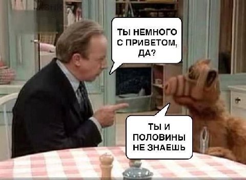 ТЫ НЕМНОГО СПРИВЕТОМ, ДА? ПОЛОВИНЫ НЕ ЗНАЕШЬ