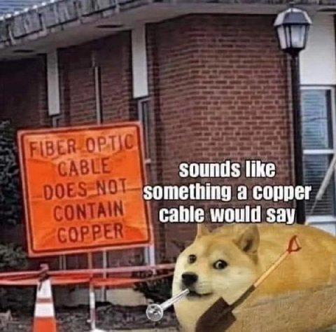 sounds like something a copper cable would say