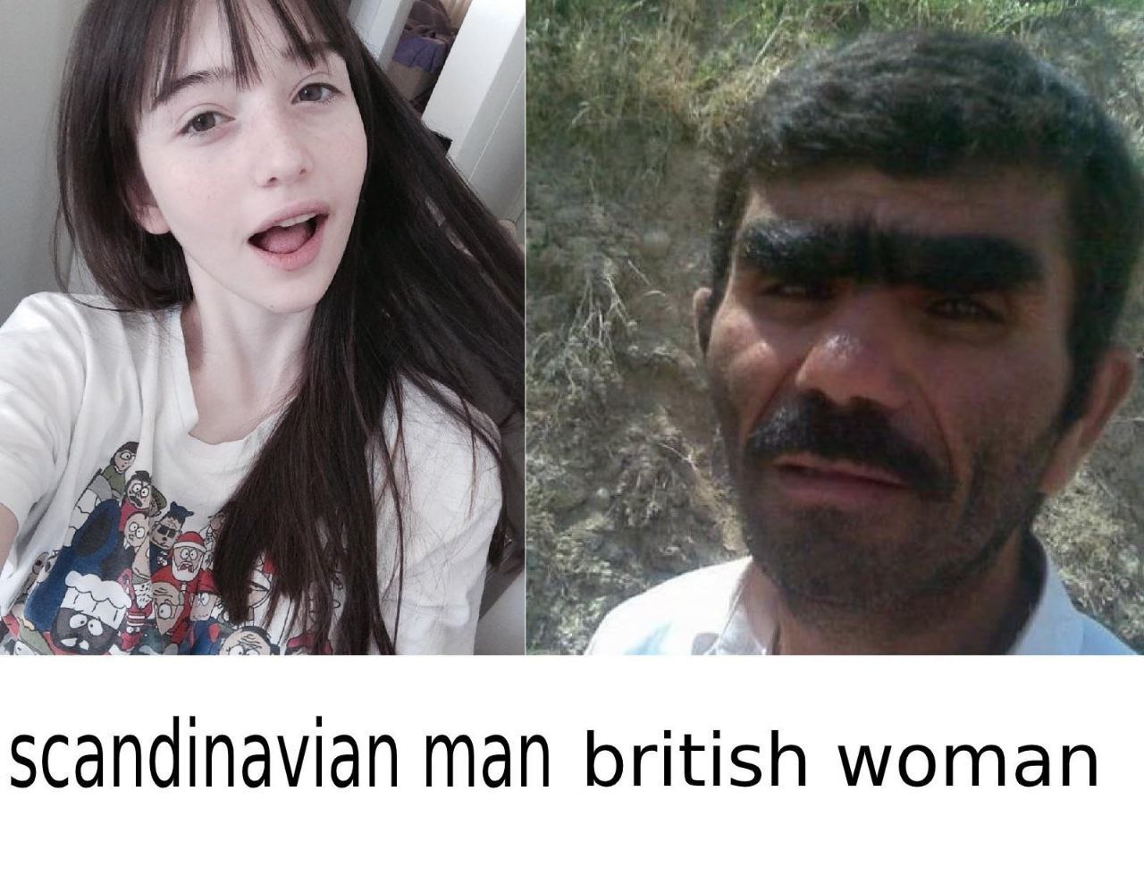 у scandinavian man british woman