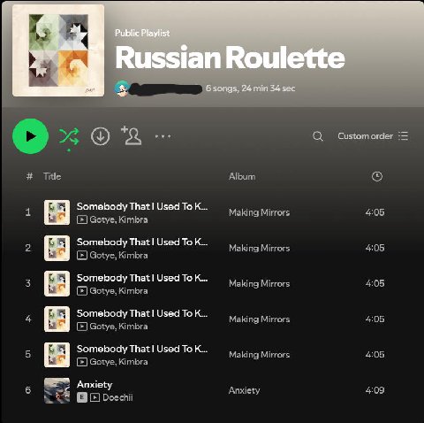 "4 Customorder Title Album 4 Somebody That! Used То К... Making Mirrors 4:05 Gotye, Kimbra a; 4 Somebody That Used To К. Making Mirrors 4:05 Gotye, Kimbra Somebody That Used То К. Making Mirrors 4:05 