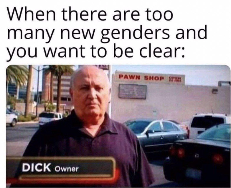 When there are too many new genders and you want to be clear: РАМН ЗНОР DICK Owner
