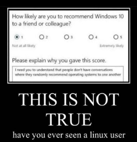 How likely are you to recommend Windows 1 to a тепа or colleaque 4 Please explain why you gave ore have you ever seen a linux user