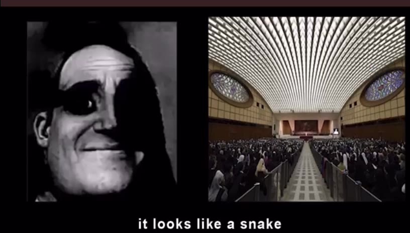 what a peculiar building it looks like a snake The Resurrection (Fazzini) depicts Jesus rising Oh! So Jesus is coming back! АААААМИИ 7 it’s just a fisheye lense.