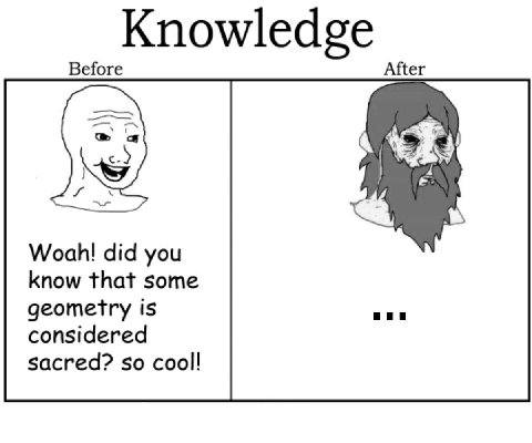 Knowledge Before After Woah! did you know that some geometry is нии considered sacred? so соо!!