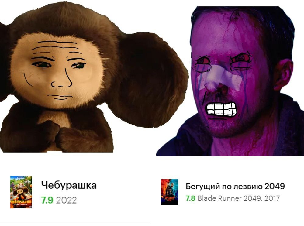 a”. Чебурашка Бегущий по лезвию 2049 a РАШКА 1.9 2022 7.8 Blade Runner 2049, 2017