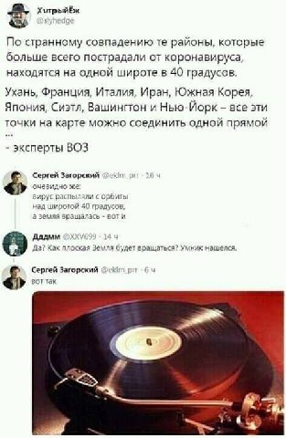 По странному совпадению районы, которые больше всего пострадали от коронавируса, находятся на одной широте в 40 градусов. Ухань, Франция, Италия, Иран, Южная Корея, Япония, Сиэтл, Вашингтон и Нью-Иорк