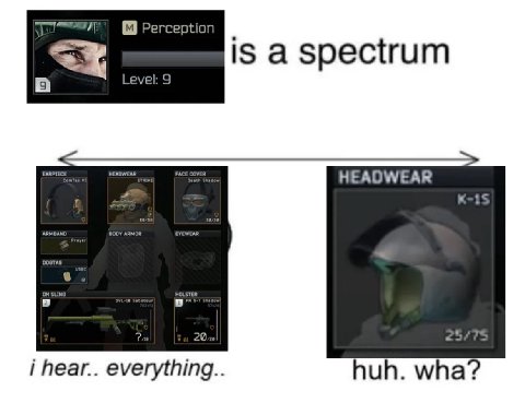 erception is a spectrum HEADWEAR i hear.. everything huh. wha?