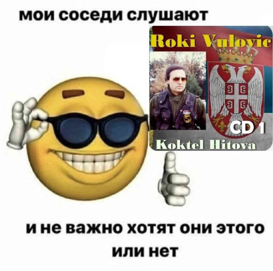 мои соседи слушают Roki Valoyic a Koktel Hitova ине важно хотят они этого или нет